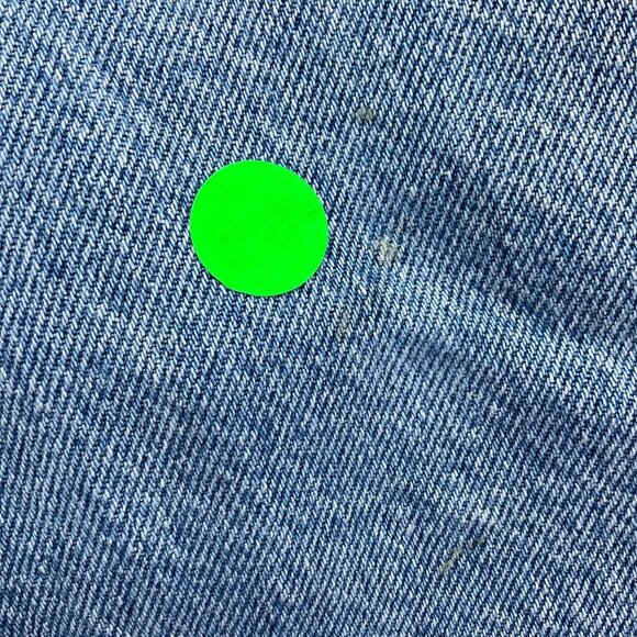 Levis 550 Shorts Men 38 Blue Fade Relaxed Fit Cotton Black Bat Wing Orange Tab - Picture 4 of 11